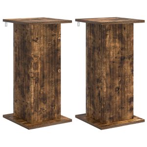 vidaXL Suport pentru plante 2 buc. Stejar fumuriu 30,5 x 30 x 60,5 cm