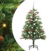 vidaXL Brad de Crăciun artificial Verde 150 cm PVC și Metal