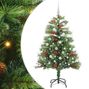 vidaXL Brad de Crăciun artificial Verde 150 cm PVC și Metal