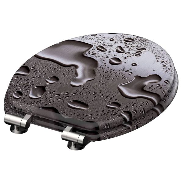 SCH&Uuml;TTE Scaun de toaletă cu &icirc;nchidere silențioasă "GREY STEEL"