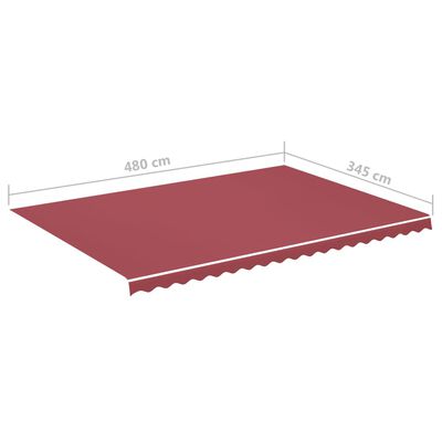 vidaXL Pânză de rezervă pentru copertină, roșu vișiniu, 5x3,5 m