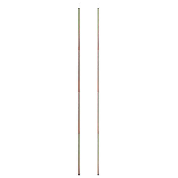 vidaXL Stâlpi pentru parasolar, 2 buc., 200 cm, oțel zincat