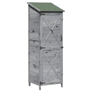 vidaXL Sălaș de grădină Gri 59,5 x 56 x 176,5 cm Lemn prelucrat