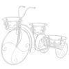 vidaXL Suport plante &icirc;n formă de bicicletă, metal, &icirc;n stil vintage