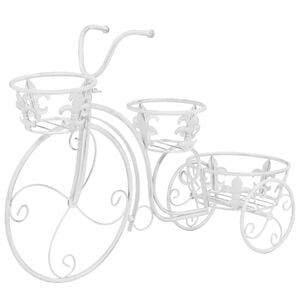 vidaXL Suport plante &icirc;n formă de bicicletă, metal, &icirc;n stil vintage