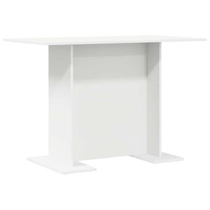 vidaXL Masă de dining 110 x 60 x 75 cm Lemn prelucrat Alb