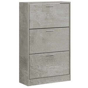 vidaXL Pantofar, gri beton, 63x24x103 cm, lemn compozit