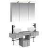 vidaXL Set dulap baie 4 buc. Sonoma gri Lemn prelucrat