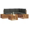 vidaXL Set de canapele de exterior 5 Bucată Natural și Antracit