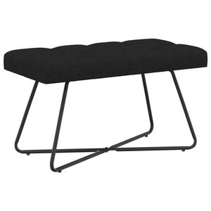 vidaXL Bancă cu butoane capitonate Negru 80 x 40 x 46 cm Țesătură