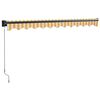 vidaXL Copertină retractabilă, galben/alb, 3,5x2,5 m, textil/aluminiu
