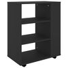 vidaXL Dulap cu roți, negru, 60x35x75 cm, PAL