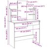 vidaXL Masa de toaleta cu oglinda lemn vechi 96x39x142 cm