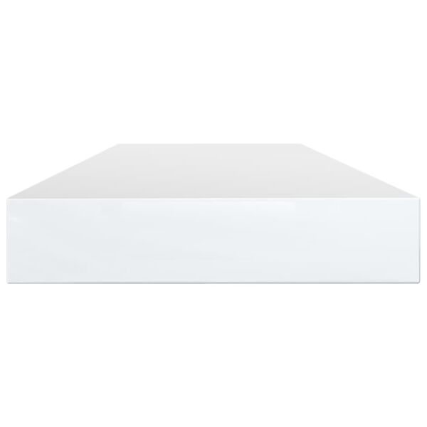 vidaXL Plăci bibliotecă, 4 buc. alb extralucios, 100 x 10 x 1,5 cm PAL