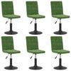 vidaXL Scaune de sufragerie pivotante 6 buc, verde &icirc;nchis, catifea