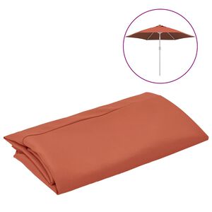 vidaXL P&acirc;nză de schimb umbrelă de soare de exterior cărămiziu 300 cm