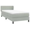 vidaXL Pat box spring cu saltea, gri deschis, 80x210 cm, catifea