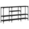 vidaXL Masă de consolă Stejar negru 160 x 29 x 80 cm Lemn prelucrat
