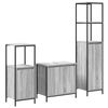 vidaXL Set de mobilier pentru baie 3 buc. Gri Sonoma și negru
