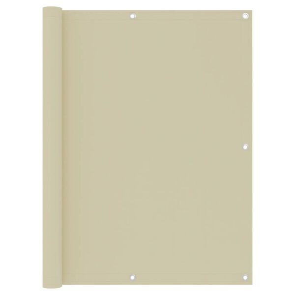 vidaXL Paravan pentru balcon, crem, 120x600 cm, țesătură oxford