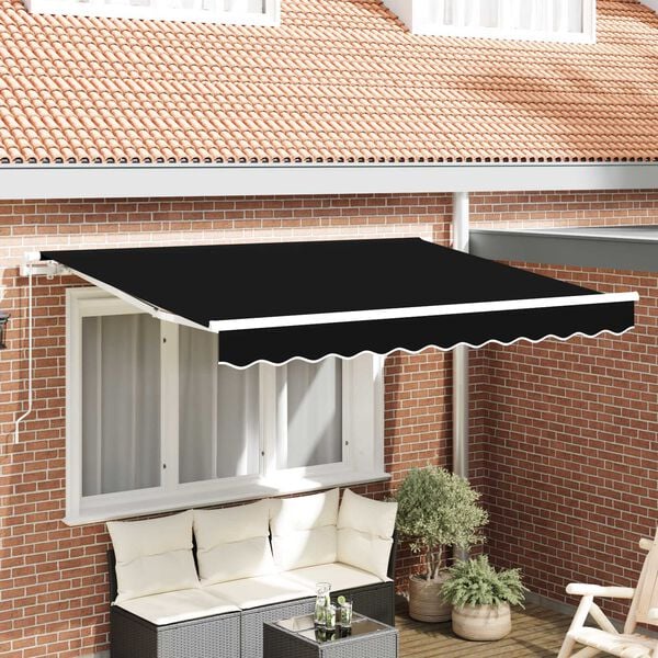vidaXL Material de înlocuire pentru copertină Negru 350 x 250 cm Pânză