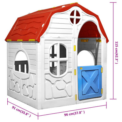 vidaXL Căsuță de joacă pliabilă copii cu ușă și ferestre funcționale