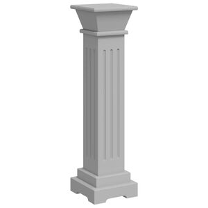 vidaXL Suport de plante clasic formă st&acirc;lp pătrat gri 17x17x66 cm MDF