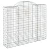 vidaXL Coș gabion arcuit, 15 buc, 200x50x160/180 cm, fier galvanizat