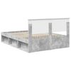 vidaXL Cadru de pat cu headboard Beton 140 x 190 cm Lemn de pin masiv
