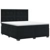 vidaXL Pat boxspring cu saltea cu headboard Negru 140 x 190 cm Catifea