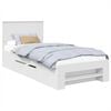 vidaXL Cadru de pat cu headboard Alb 80 x 200 cm Lemn compozit