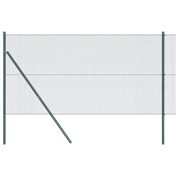 vidaXL St&acirc;lp de gard. Verde 25 x 1 m (plasă 16 x 16 mm) Oțel