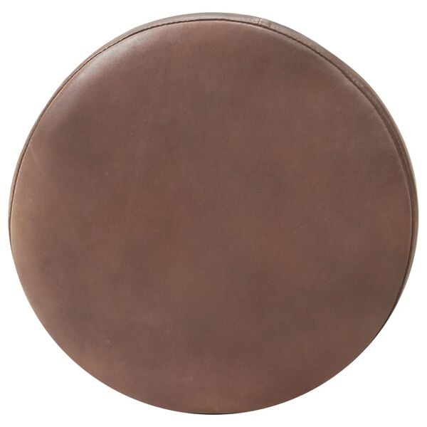 vidaXL Scaune de bar, 2 buc., maro &icirc;nvechit, piele naturală