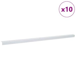 vidaXL Profile pentru marginea treptelor 10 buc. Argintiu Aluminiu