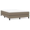 vidaXL Pat box spring cu saltea, gri taupe, 160x200 cm material textil