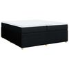 vidaXL Pat box spring cu saltea, negru, 200x200 cm, textil
