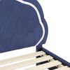 vidaXL Cadru de pat pentru copii cu spătar Albastru Poliție