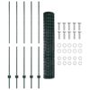 vidaXL Gard European cu St&acirc;lp 10 x 1,5 m Oțel cu strat de PVC Verde