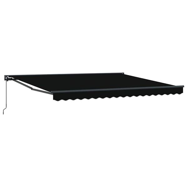 vidaXL Cortina Retractabilă Negru 400 &times; 300 cm Aluminiu și țesătură