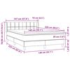 vidaXL Pat box spring cu saltea, albastru &icirc;nchis, 140x220 cm, catifea