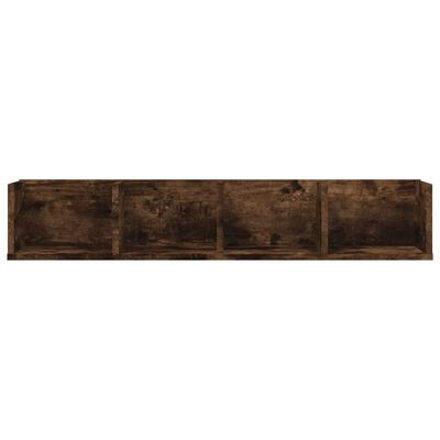 vidaXL Raft de perete CD-uri, stejar fumuriu, 100x18x18 cm, lemn