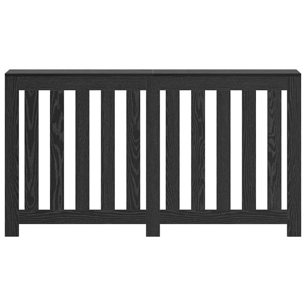 vidaXL Capac pentru radiator Stejar Negru 149 x 20 x 82 cm