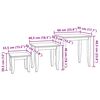vidaXL Mese de birou nesting 3 pcs Maro Lemn masiv de mahon