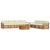 vidaXL Set de canapele de exterior 8 buc. Natural și Crem