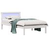 vidaXL Cadru de pat cu headboard Alb 75 x 190 cm Lemn de pin masiv