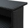 vidaXL Set mobilier bar de grădină cu perne, 3 piese, negru, poliratan