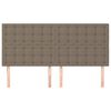 vidaXL Tăblie de pat gri taupe 180x5x118/128 cm, material textil