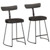 vidaXL Scaune de bar 2 buc Negru 49x43x79 cm Lemn masiv Mango