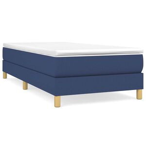 vidaXL Cadru de pat cu arcuri țesătură albastră 80x200 cm