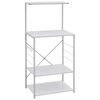 vidaXL Dulap cuptor microunde, alb, 60x39,6x123 cm, lemn prelucrat